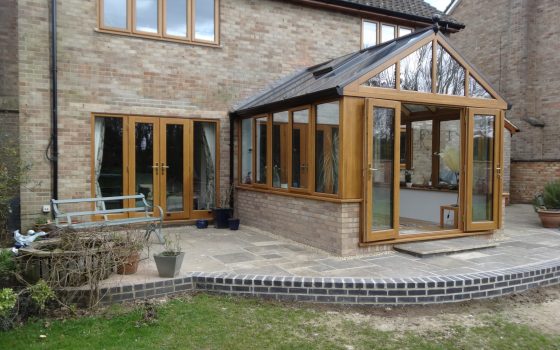 Boughton_Kidlington_Oxfordshire_Seasoned Oak Conservatory _ Windows_During Construction (1)